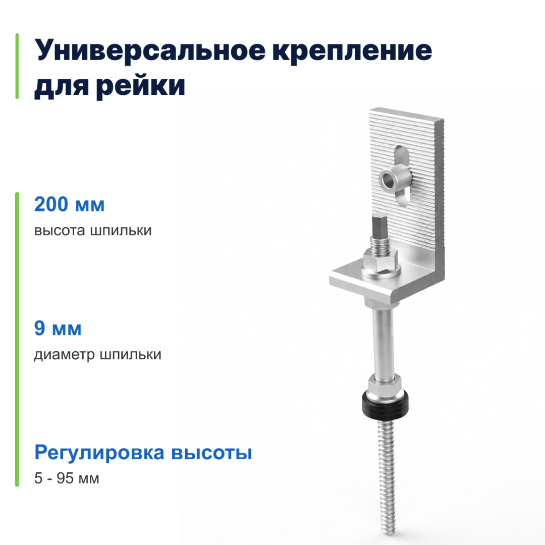 фото Универсальное крепление для рейки