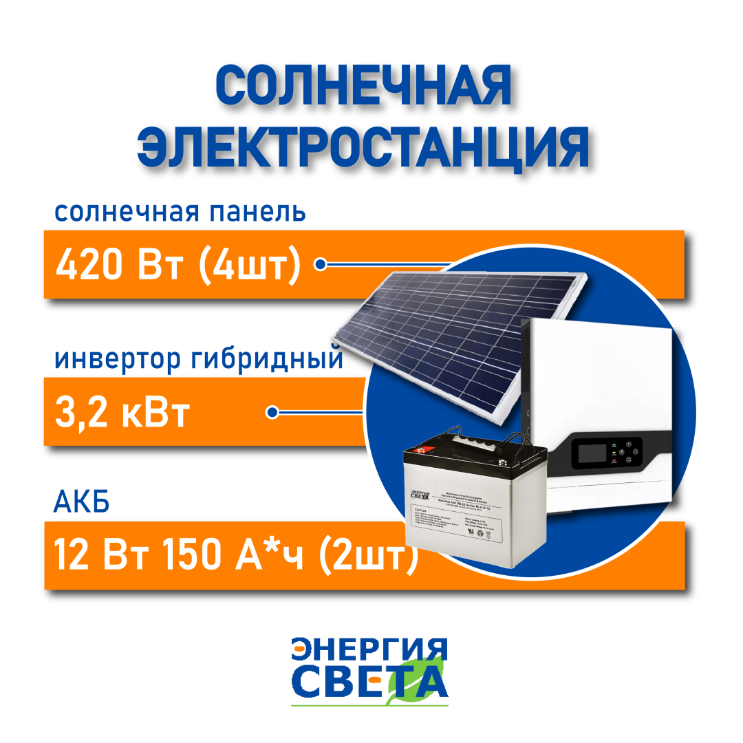 фото Солнечная электростанция «Энергия Света» 3,2кВт